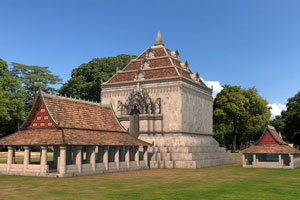 วัดศรีชุม สุโขทัย กราฟิก 3มิติ 3D Model Thai Temple