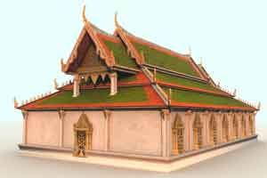 จำลองวัดไทย 3D Model โมเดล
