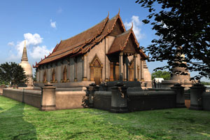 วัดมเหยงคณ์ แบบจำลองกราฟริก 3 มิติ 3D Model