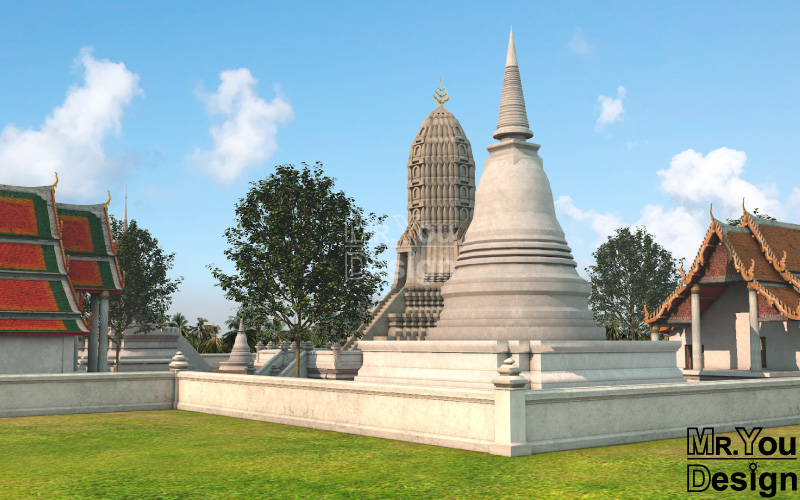 วัดวรเชษฐ์นอก กราฟิก 3มิติ 3D Model Thaitemple
