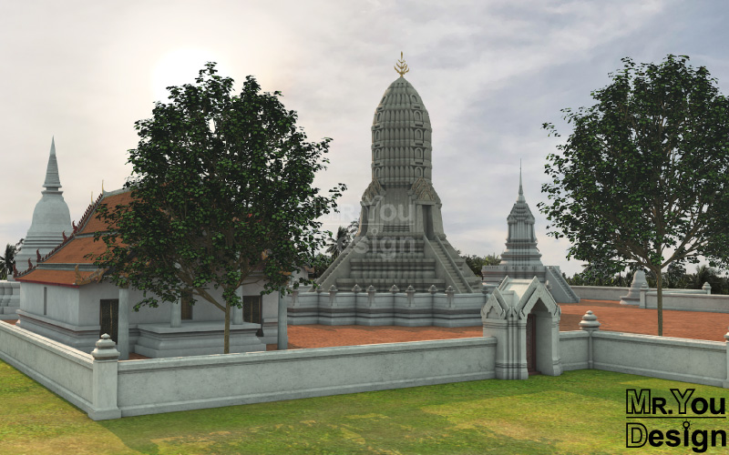 วัดวรเชษฐ์นอก กราฟิก 3มิติ 3D Model Thaitemple