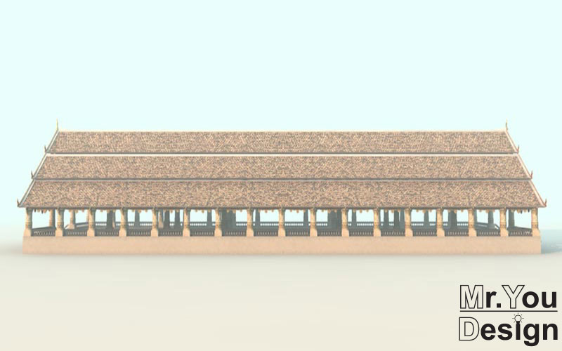 วัดสวนดอก เชียงใหม่ 3D Model Thai temple 3D โมเดล